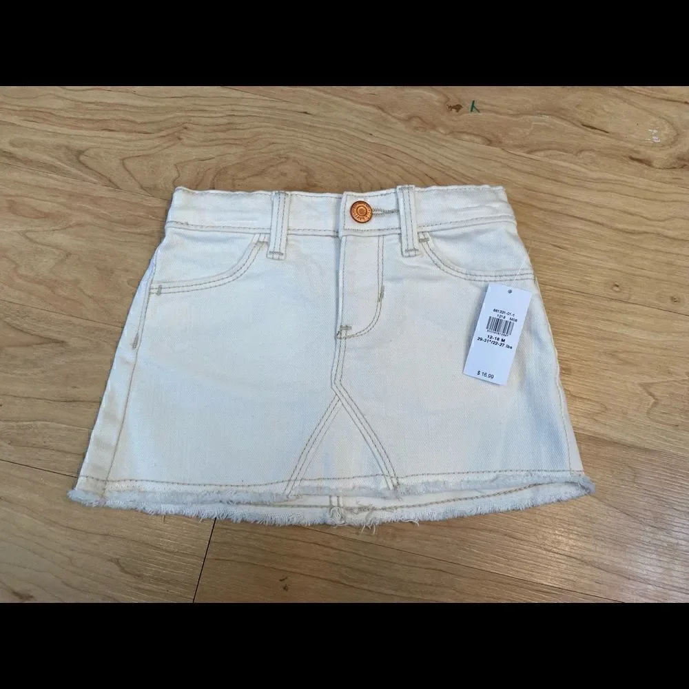 Baby 12-18m Old Navy white jean skirt